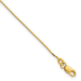 14K 8 inch .9mm Box with Lobster Clasp Bracelet