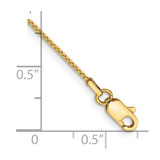 14K 8 inch .9mm Box with Lobster Clasp Bracelet