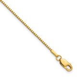 14K 8 inch 1.1mm Box with Lobster Clasp Bracelet