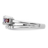 Sterling Silver RH-plated 1.12t.w. LSBT/AM/GA/WT Ring - QR-EC3CC5BB-6524
