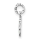 Sterling Silver RH-plated Multi-color Enamel Mermaid Children's Pendant