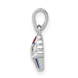 Sterling Silver RH-plated Multi-color Enameled Cupcake Children's Pendant - QC-D43F5498-9254