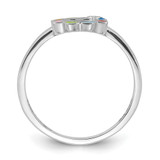 Sterling Silver RH-plated Multi-color Enameled Smiling Sun Children's Ring - QR-2B87002A-4763
