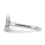 Sterling Silver RH-plated Multi-color Enameled Smiling Sun Children's Ring - QR-2B87002A-4763