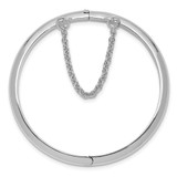 Sterling Silver RH-plated Polished 4mm w/ Safety Hinged Children's Bangle - QB-5C84178D-4832