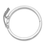 Sterling Silver RH-plated Polished 4mm w/ Safety Hinged Children's Bangle - QB-D2043DB8-2698