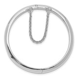 Sterling Silver RH-plated Polished 5mm w/ Safety Hinged Children's Bangle - QB-0857D807-9352