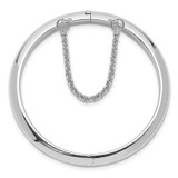 Sterling Silver RH-plated Polished 5mm w/ Safety Hinged Children's Bangle - QB-F4366E28-7351
