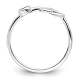 Sterling Silver RH-plated Polished Circle Rhodolite Garnet Infinity Ring - QB-06983C0F-4598