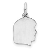 Sterling Silver Rh-plt Engraveable Girl Disc Charm Polish on Front/Back - QM-7DADF706-2843