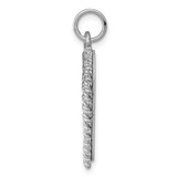 Sterling Silver Rh-plt Engraveable Heart Polished Front/Back Disc Charm - QM-A2C98AD5-9139