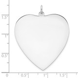 Sterling Silver Rh-plt Engraveable Heart Polished Front/Back Disc Charm - QM-B102D319-2561