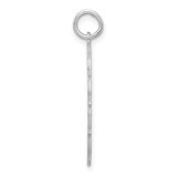 Sterling Silver Rh-plt Engraveable Polished Front/Satin Back Disc Charm - QM-01CA3A48-2531