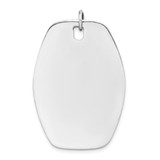 Sterling Silver Rh-plt Engraveable Polished Front/Satin Back Disc Charm - QM-132D531B-3004
