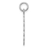 Sterling Silver Rh-plt Engraveable Polished Front/Satin Back Disc Charm - QM-3811040D-8144