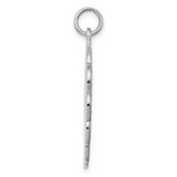 Sterling Silver Rh-plt Engraveable Polished Front/Satin Back Disc Charm - QM-634E1EF6-1817