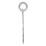 Sterling Silver Rh-plt Engraveable Polished Front/Satin Back Disc Charm - QM-6E792C84-6664