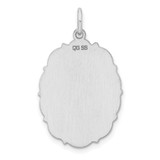 Sterling Silver Rh-plt Engraveable Polished Front/Satin Back Disc Charm - QM-723D2B6A-2486