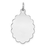 Sterling Silver Rh-plt Engraveable Polished Front/Satin Back Disc Charm - QM-7C98F27D-8592