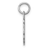 Sterling Silver Rh-plt Engraveable Polished Front/Satin Back Disc Charm - QM-CB650D4A-9577