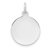 Sterling Silver Rh-plt Engraveable Round Polished Front/Back Disc Charm - QM-7F08AFA8-7761