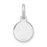Sterling Silver Rh-plt Engraveable Round Polished Front/Back Disc Charm - QM-9E2B74FE-1120