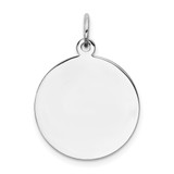Sterling Silver Rh-plt Engraveable Round Polished Front/Back Disc Charm - QM-C722F85A-5693