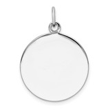 Sterling Silver Rh-plt Engraveable Round Polished Front/Back Disc Charm - QM-D0DABF01-7266