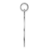 Sterling Silver Rh-plt Engraveable Round Polished Front/Back Disc Charm - QM-E0D98BA1-3006