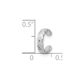 Sterling Silver RH-pltd Polished Criss-cross Design Single Cuff Earring