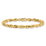 14K 8 inch 4.25mm Semi Solid Rope with Lobster Clasp Chain