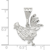 Sterling Silver Rooster Charm - QC-58D3D10C-6756