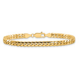 14K 8 inch 4.3mm Solid Miami Cuban Link with Lobster Clasp Bracelet