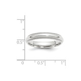 10k White Gold 4mm Milgrain Half Round Comfort Fit Wedding Band Size 7