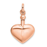 Sterling Silver Rose Gold-Tone Polished Screw Top Ash Holder Pendant
