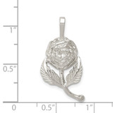 Sterling Silver Rose Pendant - QC-E04A65CA-7978