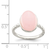 Sterling Silver Rose Quartz Ring - QR-4B40C981-7365