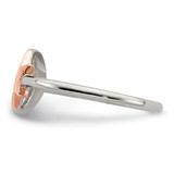 Sterling Silver Rose Tone Moon & Star Ring - QR-5CAF9ECE-8029