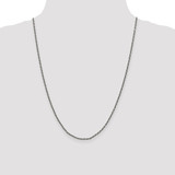 Sterling Silver Ruthenium-plated 1.7mm Twisted Tight Wheat Chain - QF-A2660E1A-4211