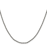 Sterling Silver Ruthenium-plated 1.7mm Twisted Tight Wheat Chain - QF-CBB68DF8-4989