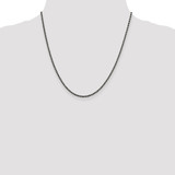 Sterling Silver Ruthenium-plated 2.3mm Rope Chain - QF-45B9AFE4-4316