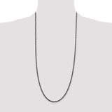 Sterling Silver Ruthenium-plated 2.9mm Rope Chain - QF-E24776CF-7289