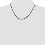 Sterling Silver Ruthenium-plated 3.4mm Rope Chain - QF-33148790-7762