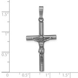 Sterling Silver Ruthenium-plated Polished Crucifix Pendant - QC-B0B6B18C-2842