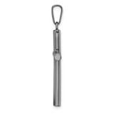 Sterling Silver Ruthenium-plated Polished Hollow Latin Cross Pendant - QC-1C03EC2B-6474
