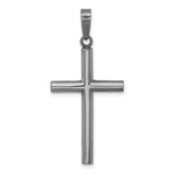 Sterling Silver Ruthenium-plated Polished Hollow Latin Cross Pendant - QC-1C03EC2B-6474