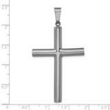 Sterling Silver Ruthenium-plated Polished Hollow Latin Cross Pendant - QC-996C00CA-3816