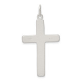 Sterling Silver Satin INRI Crucifix Pendant