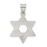 Sterling Silver Satin Star of David Charm