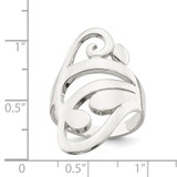 Sterling Silver Scroll Ring - QR-5FA89020-5482
